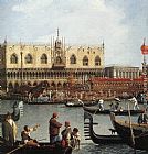 Return of the Bucentoro to the Molo on Ascension Day (detail) by Canaletto